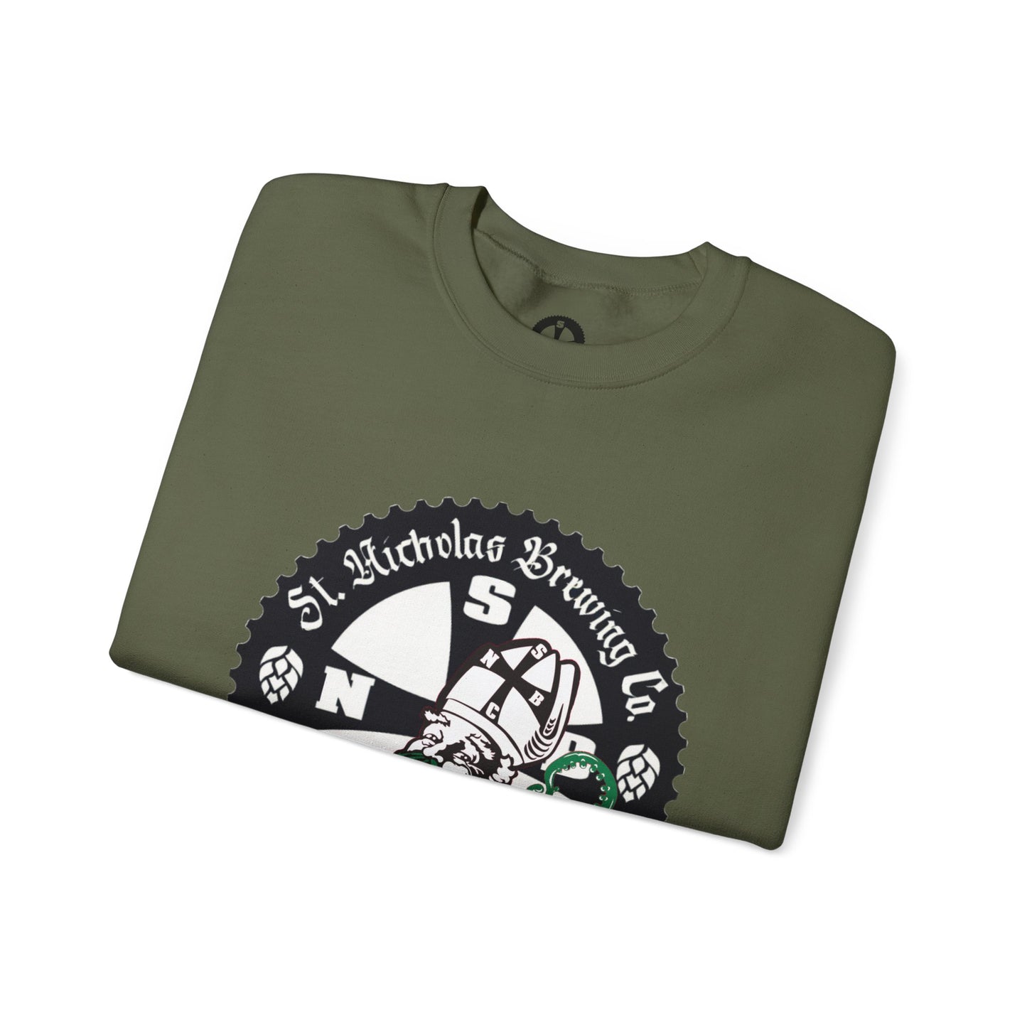 St. Nicholas Brewing Co. Unisex Crewneck Sweatshirt - 'He Sees You When You're Drinking'