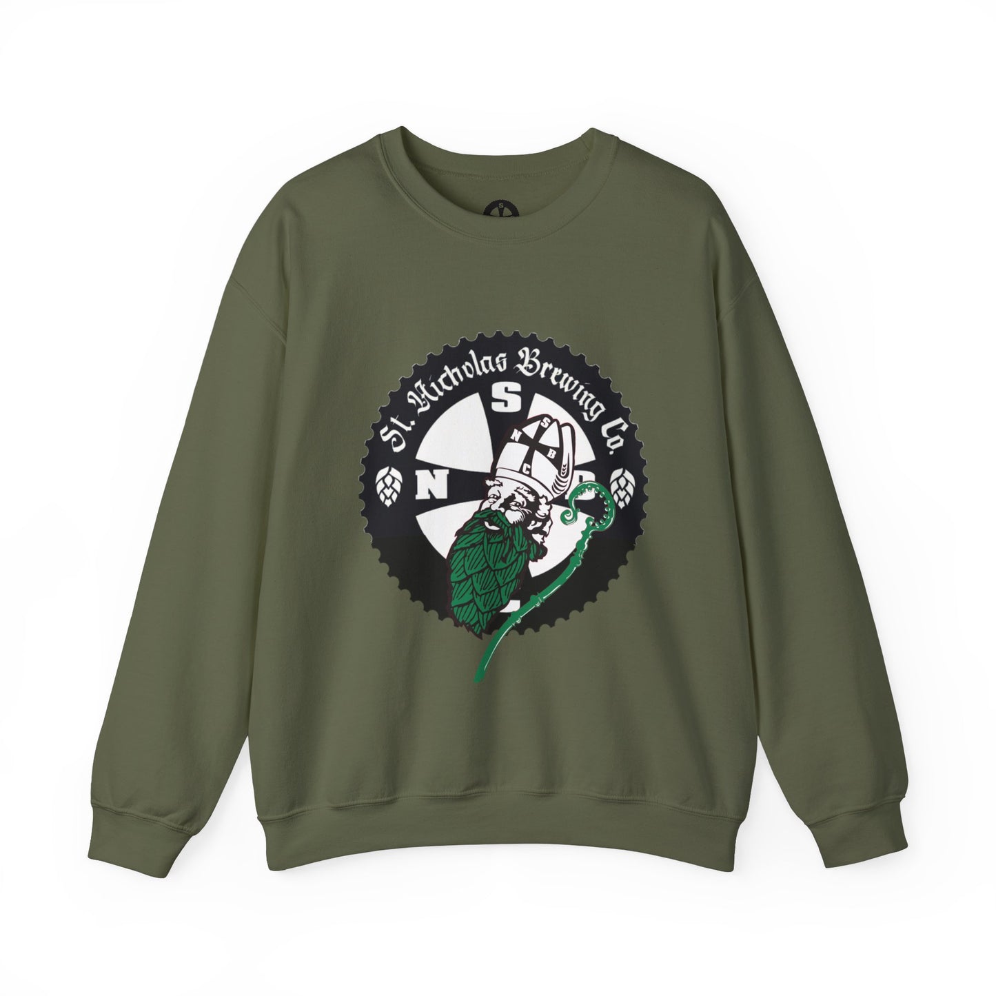 St. Nicholas Brewing Co. Unisex Crewneck Sweatshirt - 'He Sees You When You're Drinking'