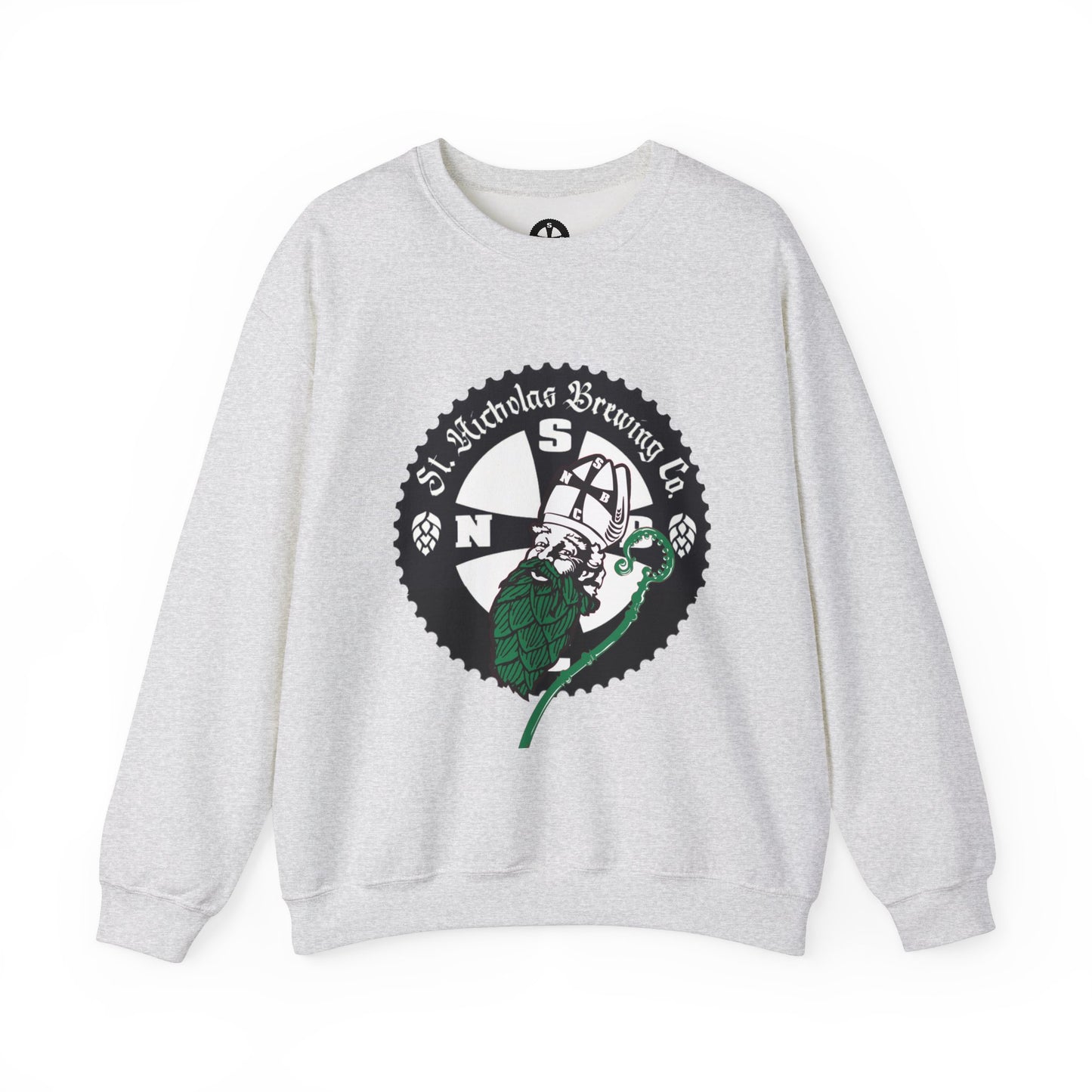 St. Nicholas Brewing Co. Unisex Crewneck Sweatshirt - 'He Sees You When You're Drinking'