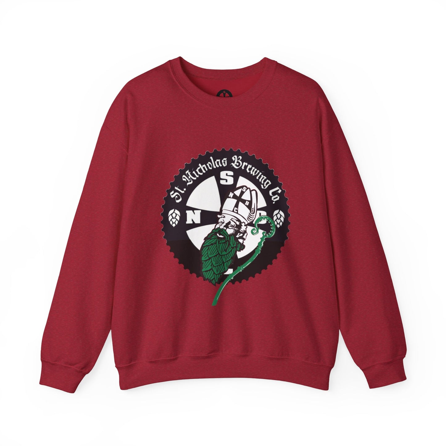 St. Nicholas Brewing Co. Unisex Crewneck Sweatshirt - 'He Sees You When You're Drinking'