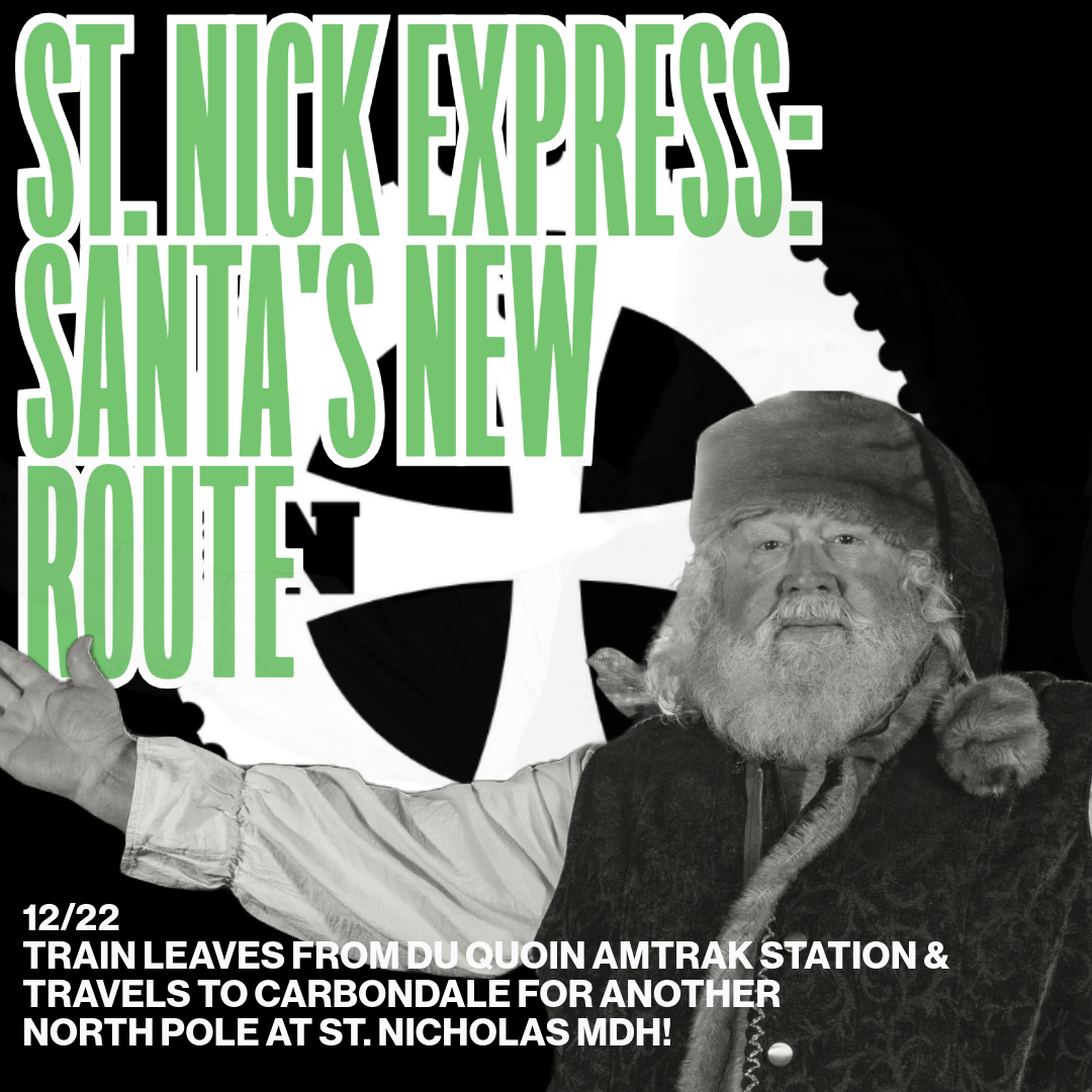 Santa's New Route: Du Quoin to Carbondale on the St. Nick Express 12/22/2024